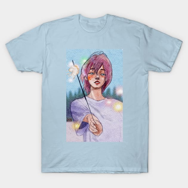 Sparkly girl T-Shirt by ChloeJiArt